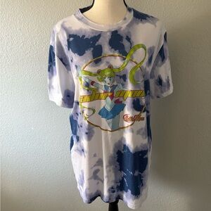 Sailor Moon Tie Dye Graphic Anime T-Shirt Size Large
